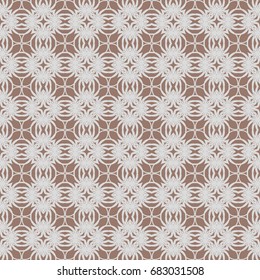 Ornamental geometric design. Modern seamless geometry pattern. Vector illustration. For the interior design, printing, web and textile design. beige color