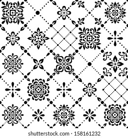 Ornamental geometric floral background. Seamless pattern for your design wallpapers, pattern fills, web page backgrounds, surface textures.
