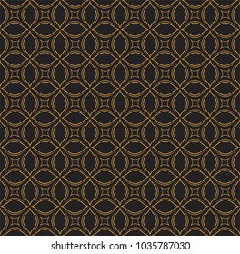 Ornamental Geometric Flower Seamless Pattern. Vector floral abstract texture.