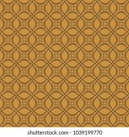 Ornamental Geometric Flower Seamless Pattern. Vector floral abstract texture.