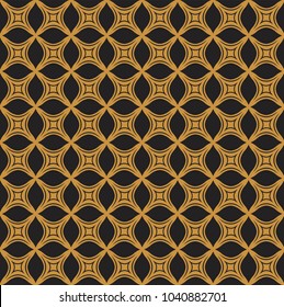 Ornamental Geometric Flower Seamless Pattern. Vector floral abstract texture.