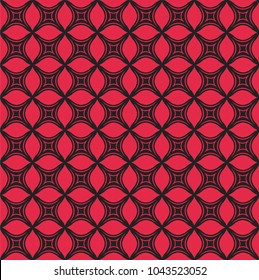 Ornamental Geometric Flower Seamless Pattern. Vector floral abstract texture.