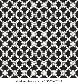 Ornamental Geometric Flower Seamless Pattern. Vector floral abstract texture.