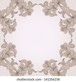 Ornamental geometric lace pattern in vintage style