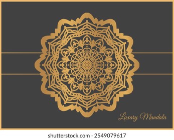 Ornamental Geométrica luxo mandala padrão vetor design. Quadro de padrão de luxo