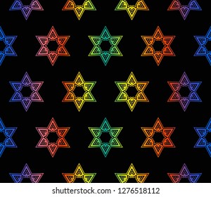 Ornamental geometric seamless pattern. Vector abstract background.