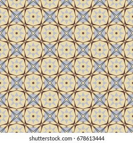 Ornamental geometric seamless pattern. Vector abstract background texture. Male vintage colors.