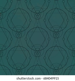Ornamental geometric seamless pattern. Vector illustration for wallpaper, pattern fills, web page background and other items.