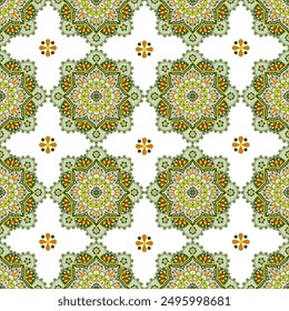Ornamental Geometric Vector Nahtloses Fliesenmuster