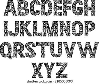 Ornamental Glyphs Characters Letter Text