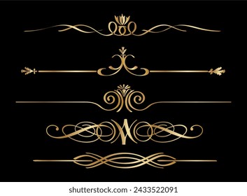 Ornamental Golden border divider collection