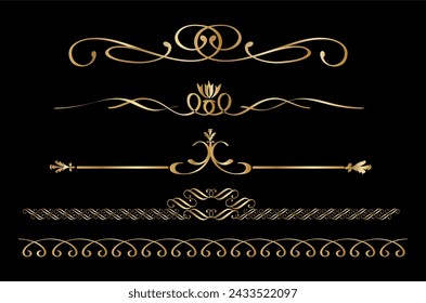 Ornamental Golden border divider collection