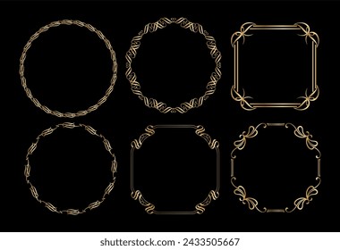 Ornamental Golden Circular Frame art