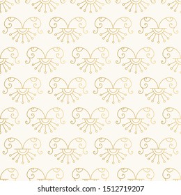 Ornamental golden pattern with vintage filigree elements.