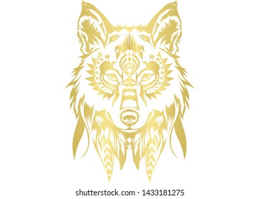 Golden Wolf Images Stock Photos Vectors Shutterstock