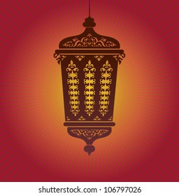 Ornamental, graphic Ramadan lantern
