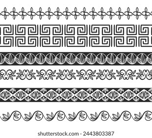 Ornamental greek border collection art