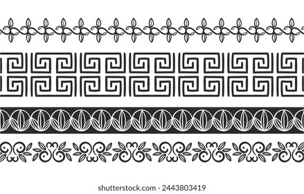 Ornamental greek border collection art