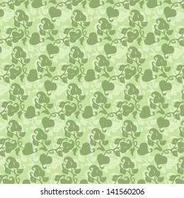 Ornamental green pattern. Vector abstract background