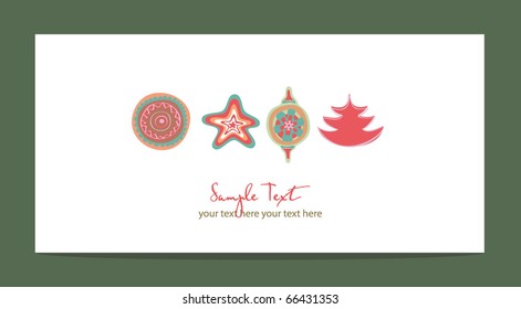 ornamental greeting card