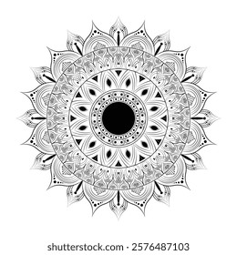 Ornamental hand drawn mandala background

