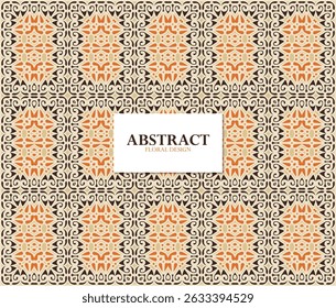Ornamental Hand Drawn Swirl Damask Style Vintage Pattern Decorative Background