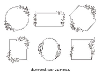 ornamental hand drawn types frame dividers vector