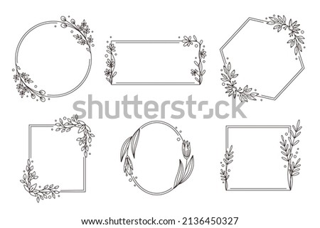 ornamental hand drawn types frame dividers vector