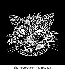 Ornamental head of cat