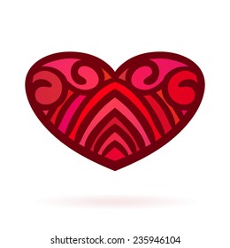 Zierherz, Einzeldesign-Element, Vektorgrafik