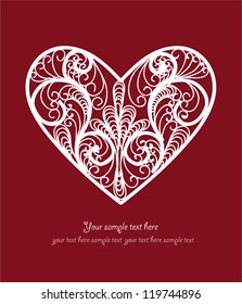 Ornamental Heart postcard