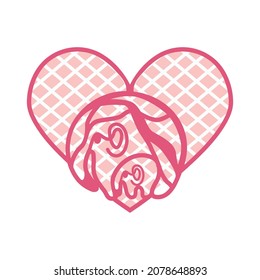 ornamental heart shaped 3d decoration. Cutout lacy ornate heart. Valentine's day greeting card. Laser cutting design element