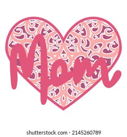 ornamental heart shaped 3d decoration. Cutout lacy ornate heart. Valentine's day greeting card. Laser cutting design element