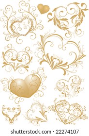 ornamental heart-shapes