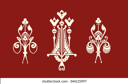 Ornamental heraldic elements