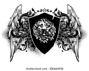 ornamental heraldic shield