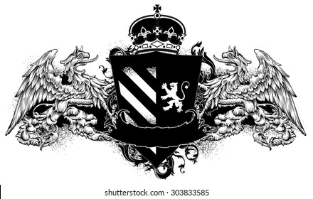 ornamental heraldic shield