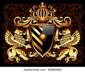 Escudo heráldico ornamental