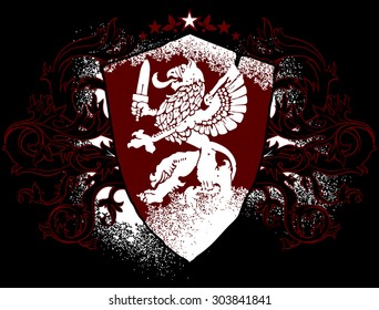 ornamental heraldic shield