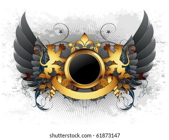 ornamental heraldic shield