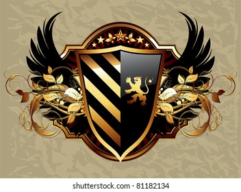 ornamental heraldry shield