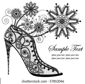 Ornamental high heel shoe