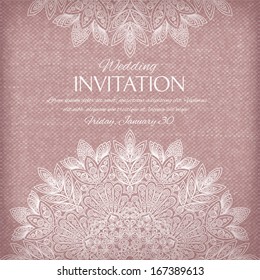 Ornamental invitation silver and pastel colors vector illustration