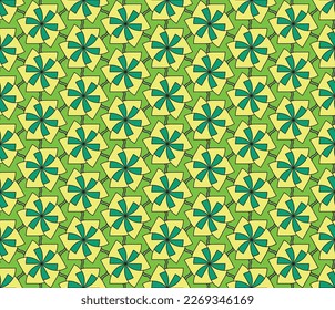 ornamental kaleidoscope origami flowers basic vector geometric floral, botanic flower illustration element organic, paper folding art texture, fabric design seamless pattern, wrapping paper 