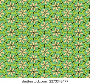 ornamental kaleidoscope origami flowers basic vector geometric floral, botanic flower illustration element organic, paper folding art texture, fabric design seamless pattern, wrapping paper 