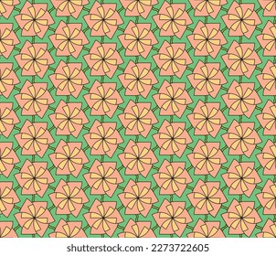 flores ornamentales de origami caleidoscopio tipo floral vectorial básico floral geométrica, elemento floral botánico elemento orgánico, textura de arte plegable de papel, diseño de tela sin costura, papel envolvente 