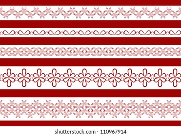 Ornamental lace collection. Vector illustration.