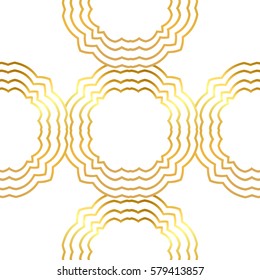  Ornamental lace  floral background. Vector seamless retro pattern. Light golden pattern. 