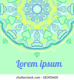 Ornamental lace pattern. Circle. 