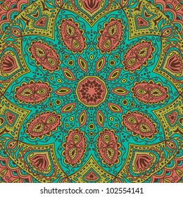 ornamental lace pattern, circle background with many details, looks like crocheting handmade lace, seamless texture